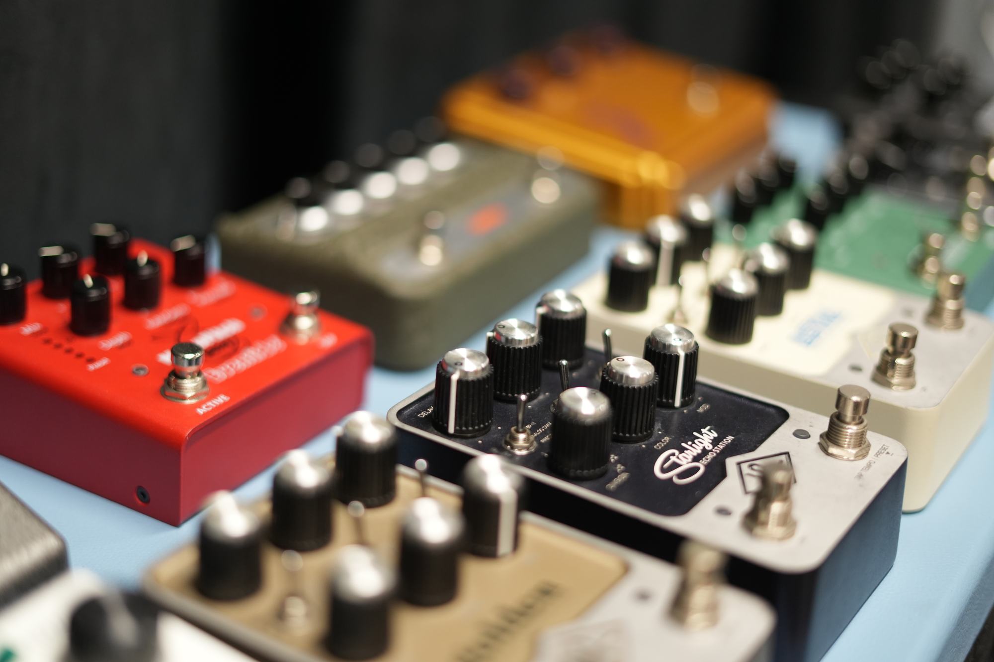 Guitars and backline on the MCX stage