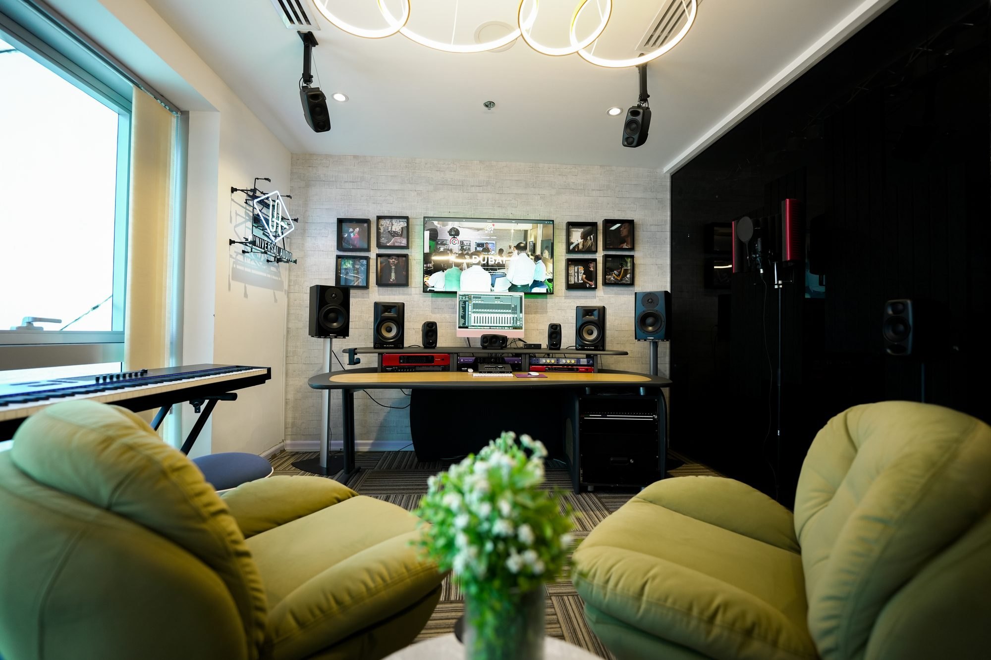 The lounge seating at MCX looking through to the music room